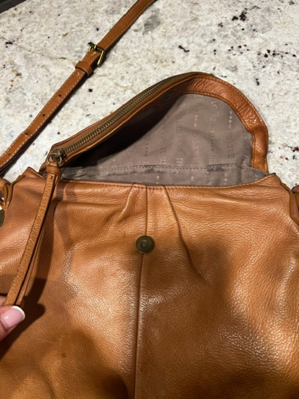 Buttersoft Tan Leather MARGOT New York Crossbody Bag - Picture 6 of 6